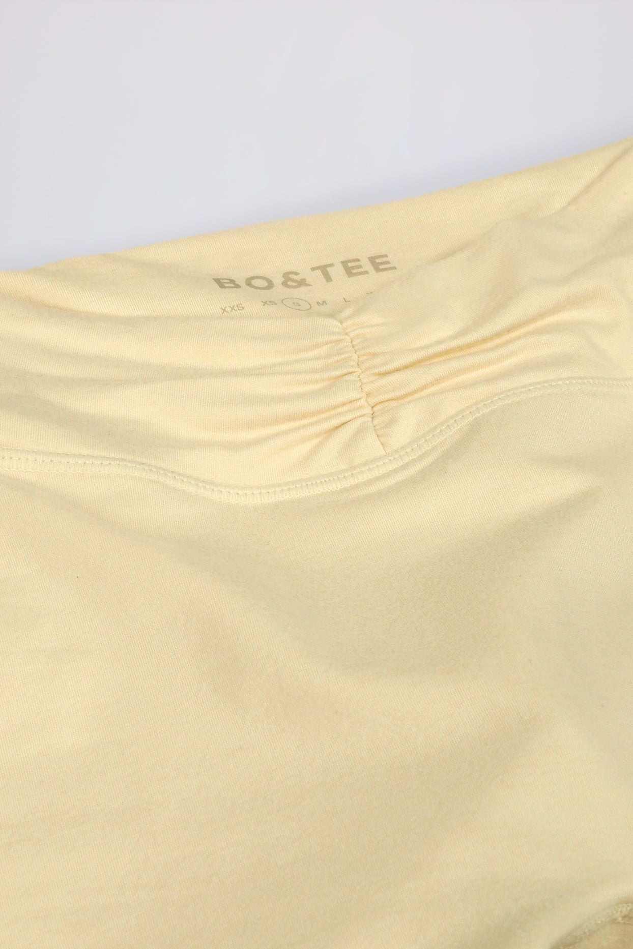 Ruched Mini Shorts in Lemon Marl - 8