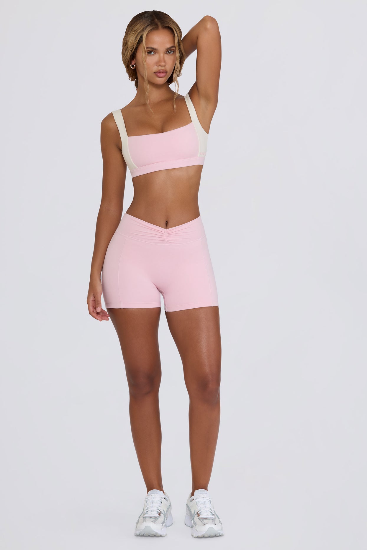 Ruched Mini Shorts in Bloom - 2