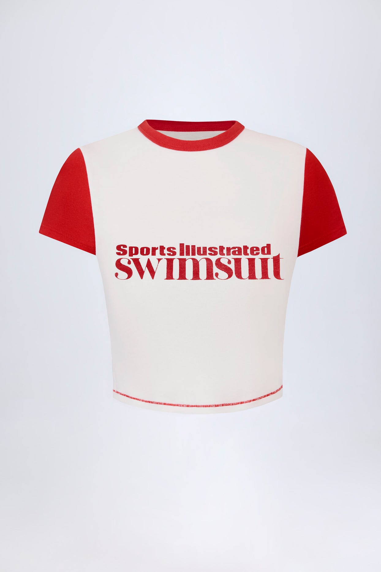 Logo Cropped T-Shirt in White - 3