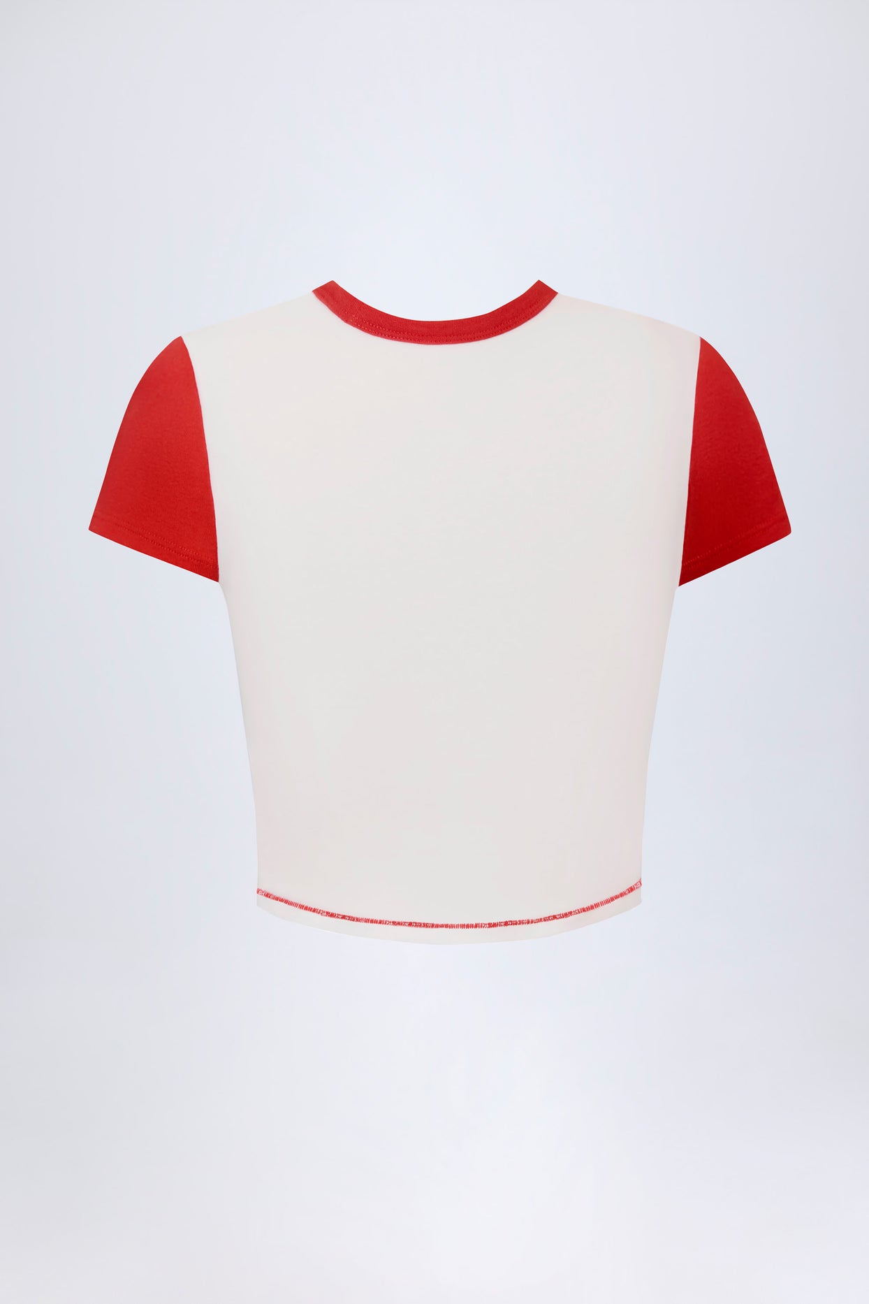 Logo Cropped T-Shirt in White - 4