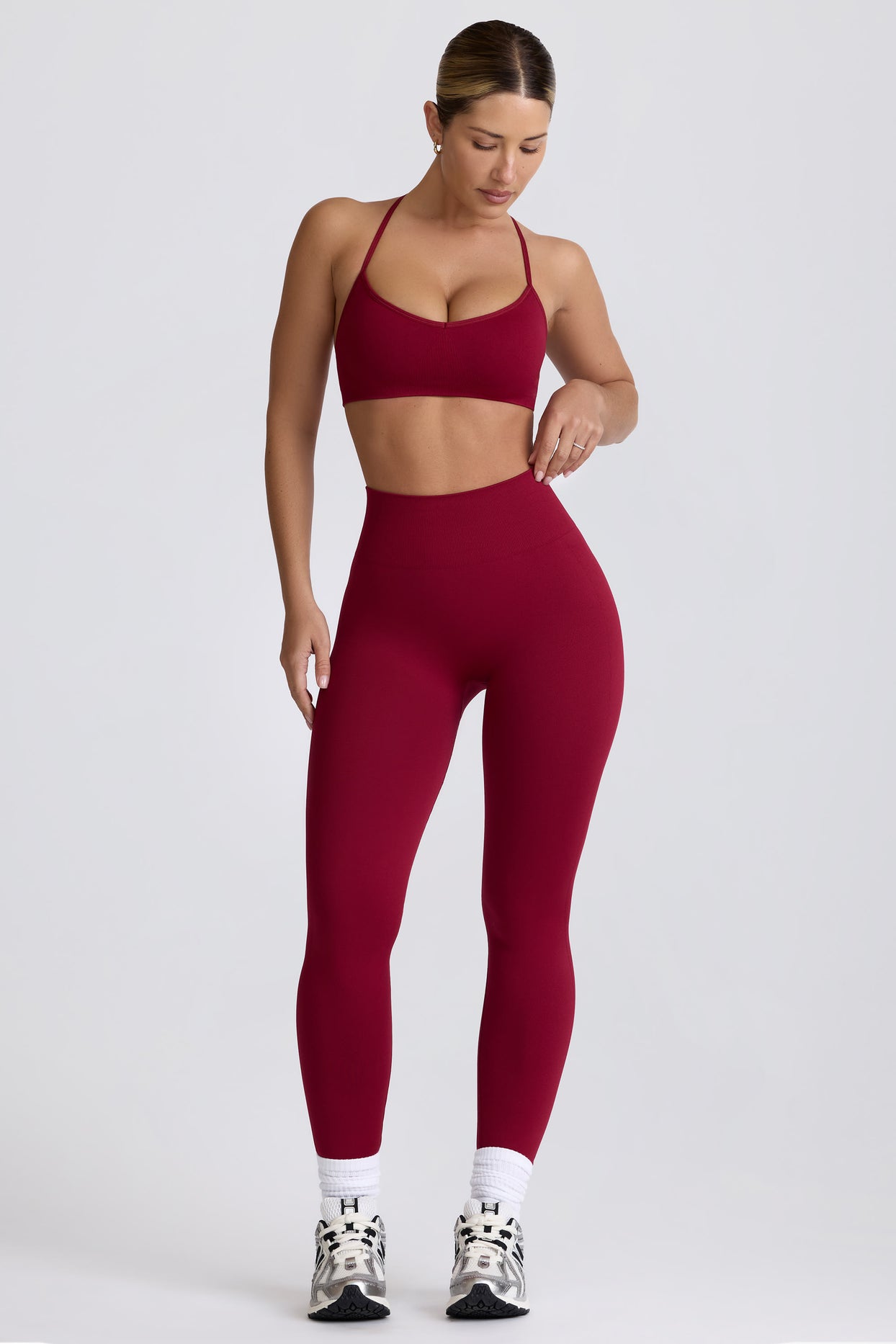 Super Sculpt Seamless Leggings in Burgundy - 9