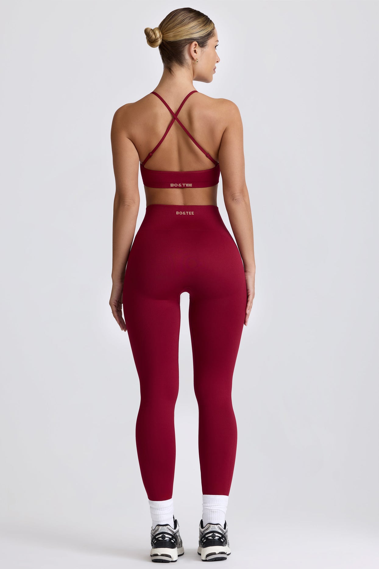 Super Sculpt Seamless Leggings in Burgundy - 3
