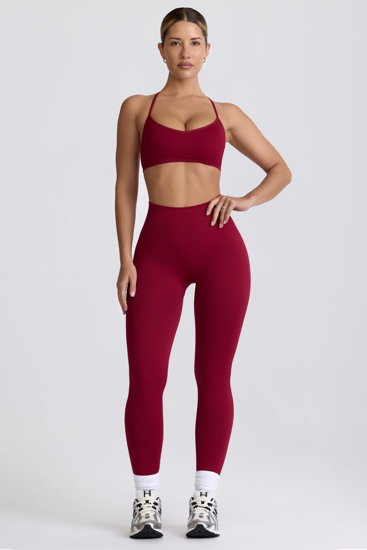 Super Sculpt Seamless Leggings in Burgundy - 8
