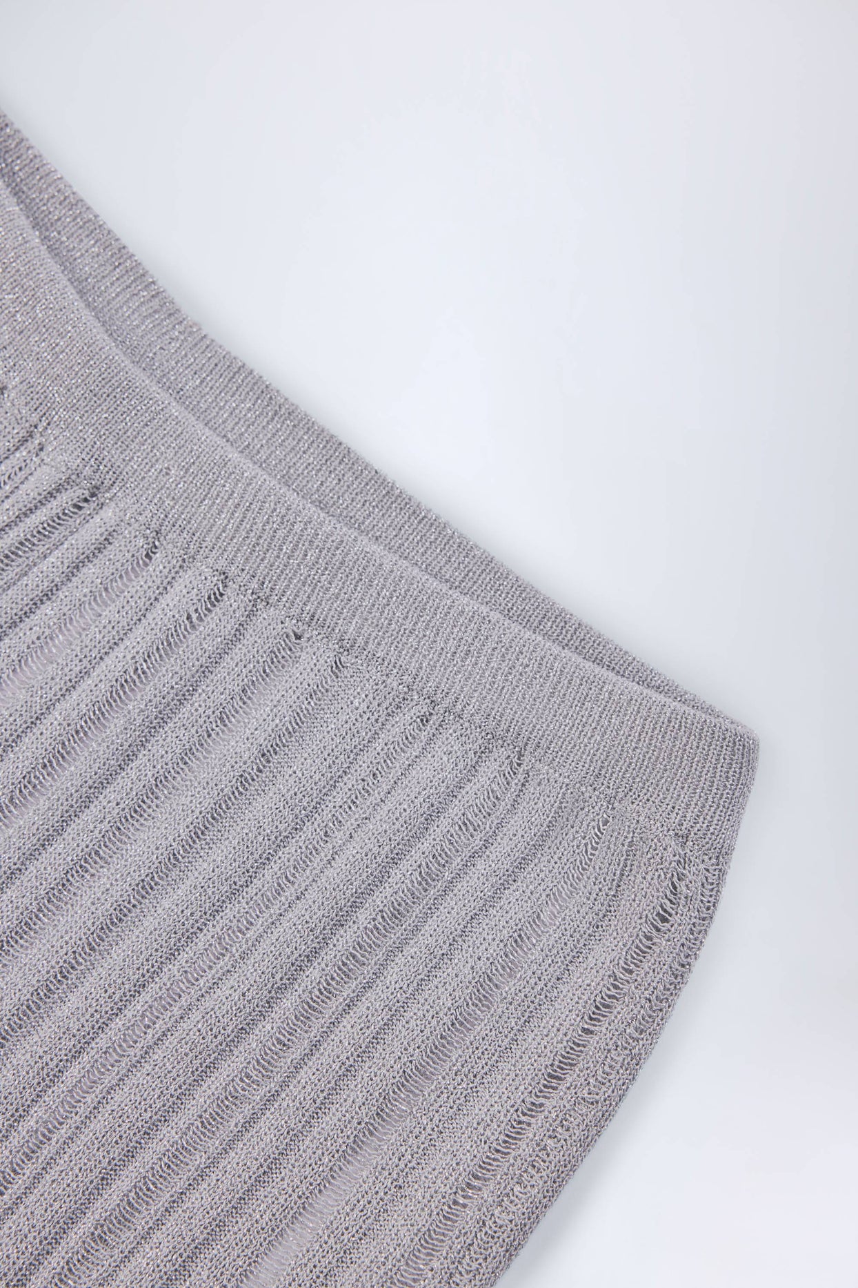 Mid-Rise Flared Trousers in Silver - 5