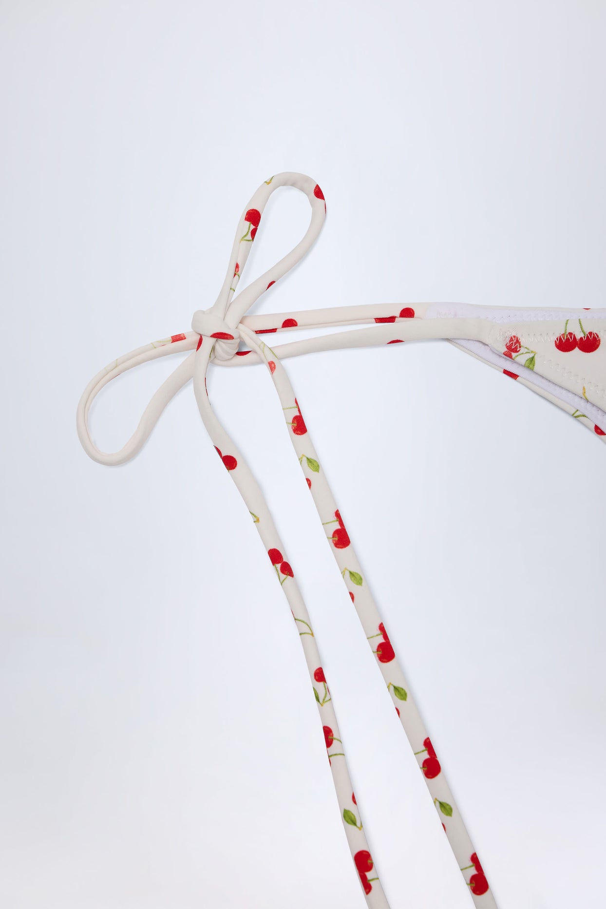 Side-Tie Cheeky Bikini Bottoms in Cherry Print - 7
