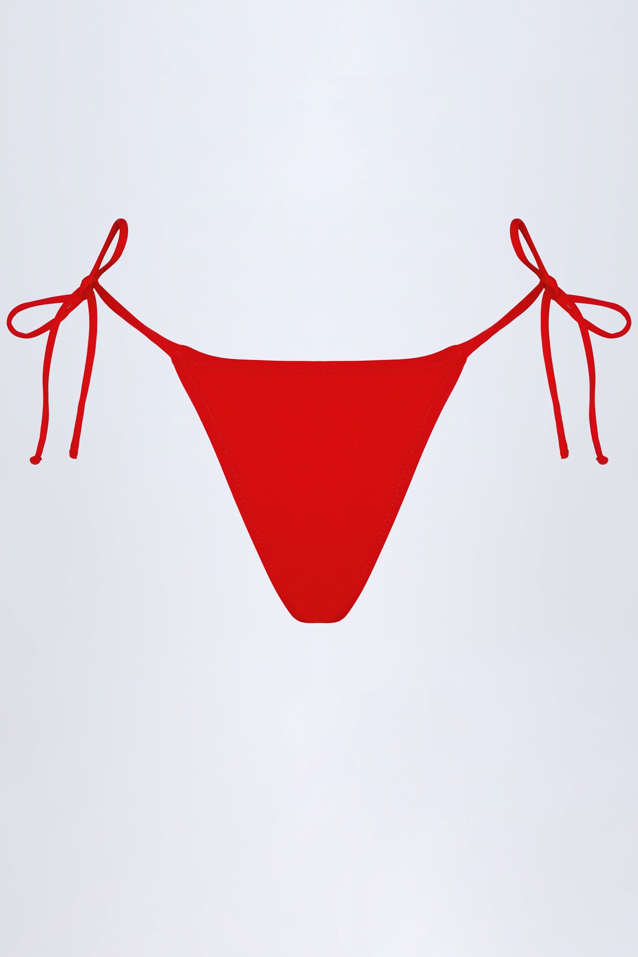 Side-Tie Cheeky Bikini Bottoms in Fiery Red - 4