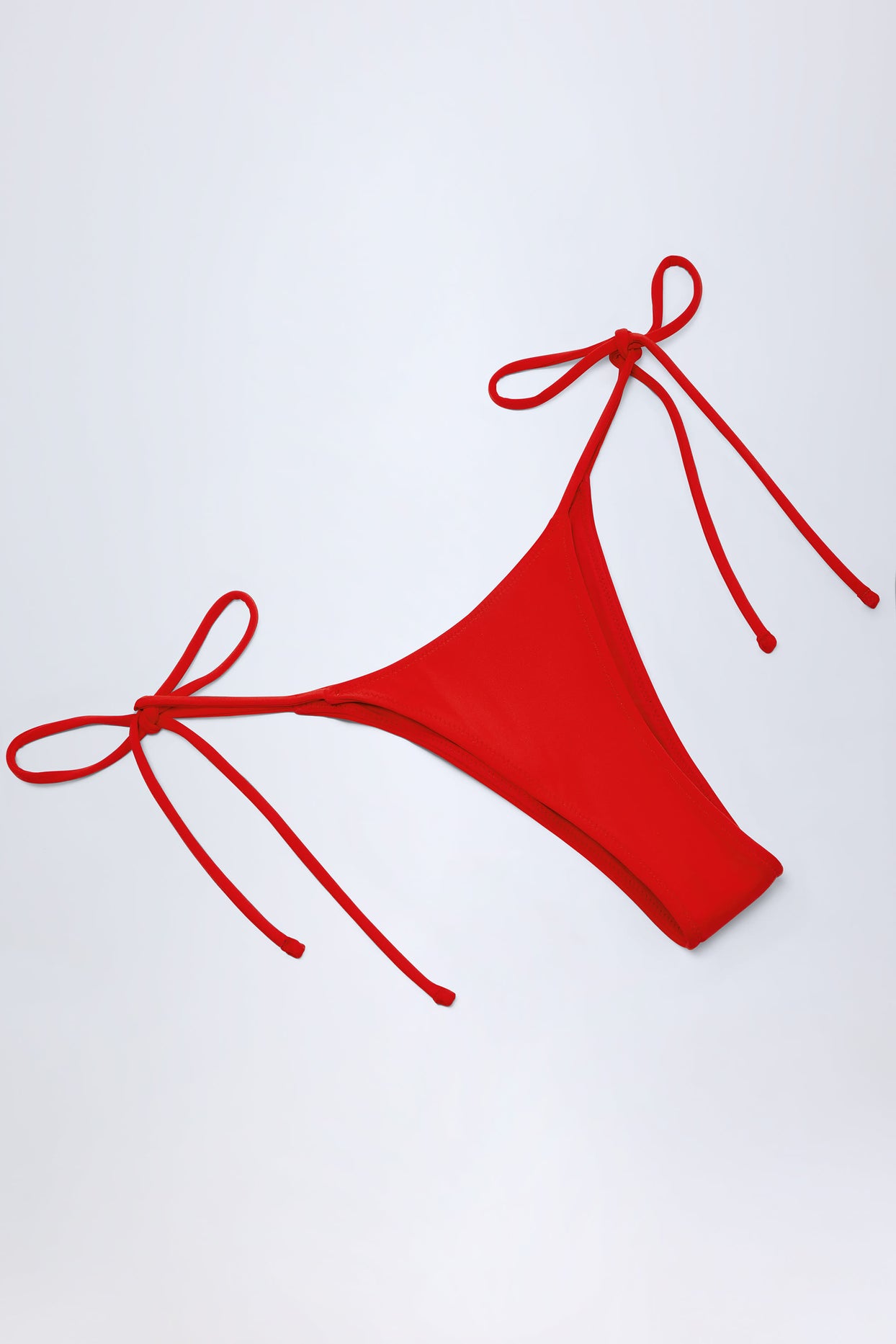 Side-Tie Cheeky Bikini Bottoms in Fiery Red - 6