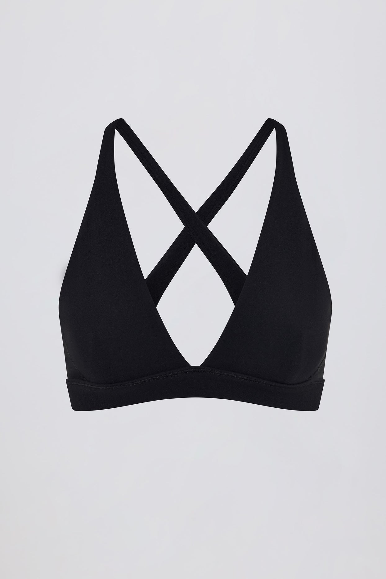 Soft Active Cross-Back Sports Bra in Black - 1