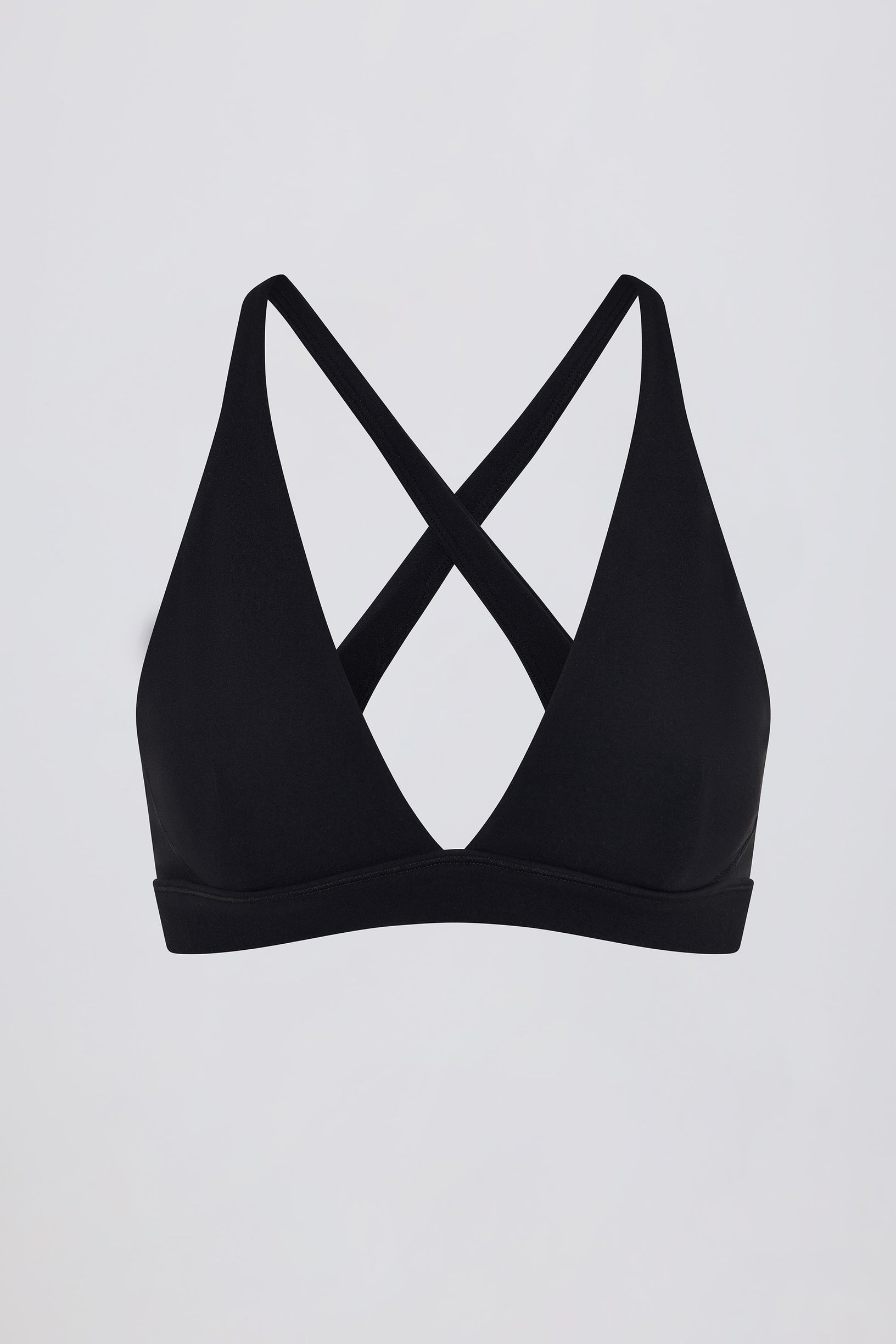 Soft Active Cross-Back Sports Bra in Black - 1