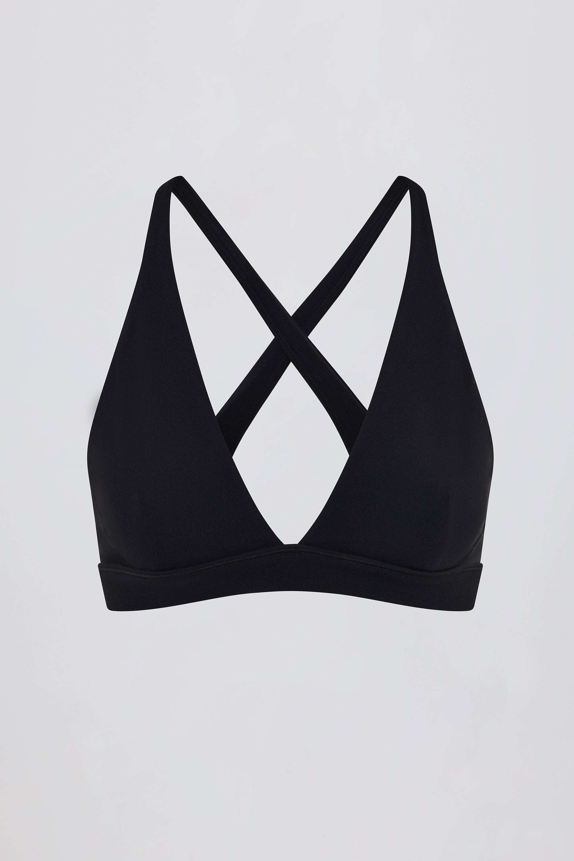 Soft Active Cross-Back Sports Bra in Black - 1
