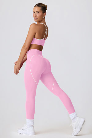 Soft Active Mid-Rise Leggings in Baby Pink