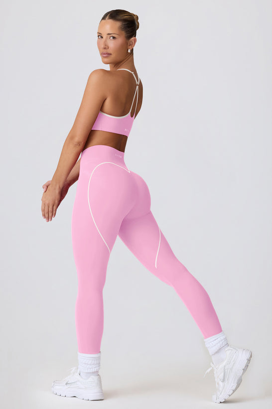 Soft Active Mid-Rise Leggings in Baby Pink