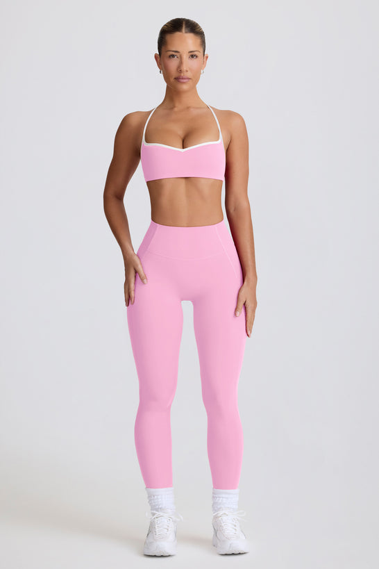 Soft Active Mid-Rise Leggings in Baby Pink