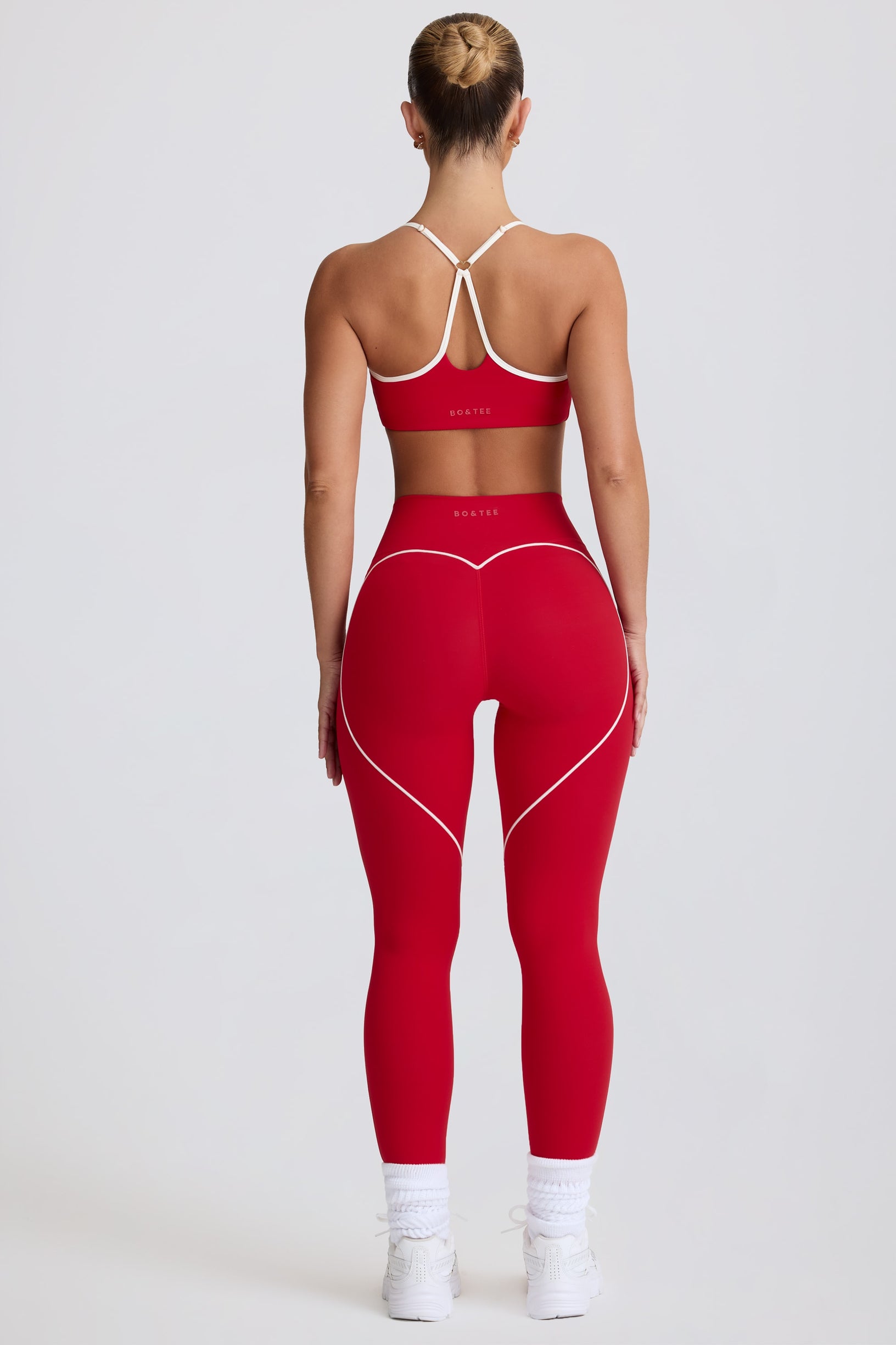 Soft Active Mid-Rise Leggings in Hot Red - 2