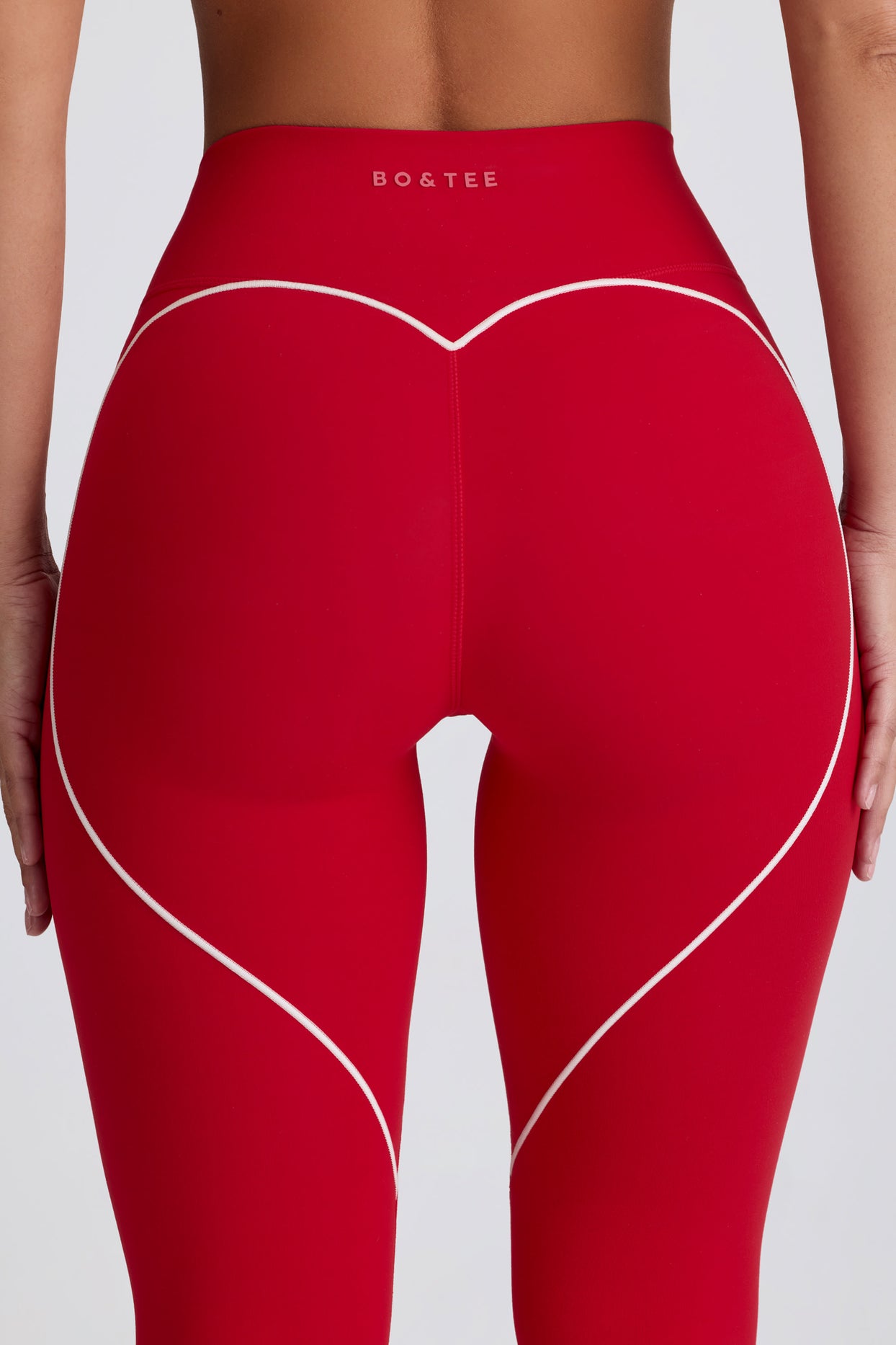 Soft Active Mid-Rise Leggings in Hot Red - 4