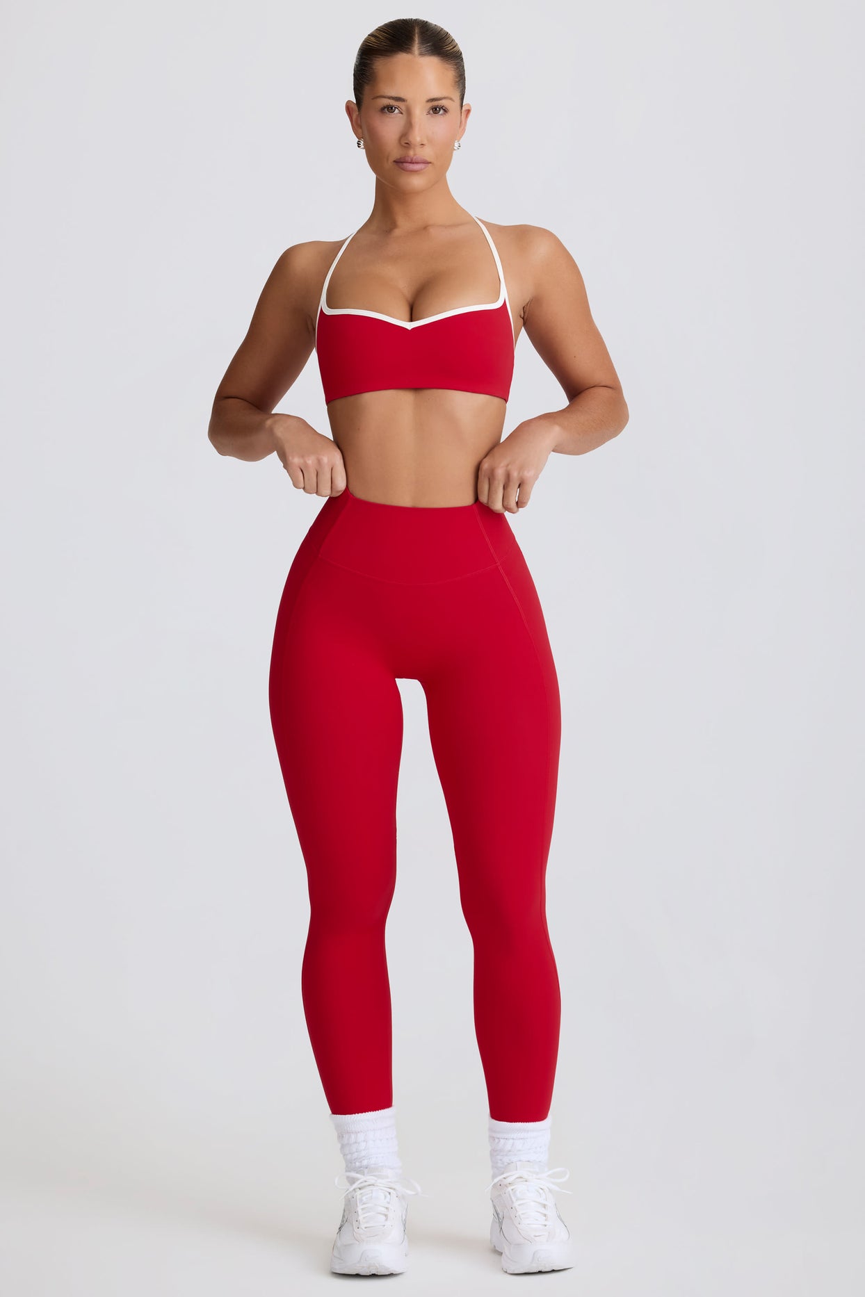 Soft Active Mid-Rise Leggings in Hot Red - 5