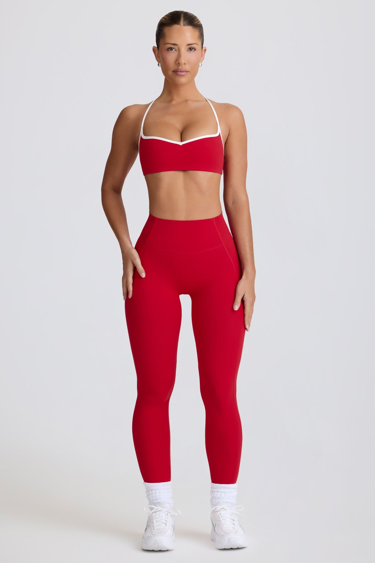 Soft Active Mid-Rise Leggings in Hot Red - 6