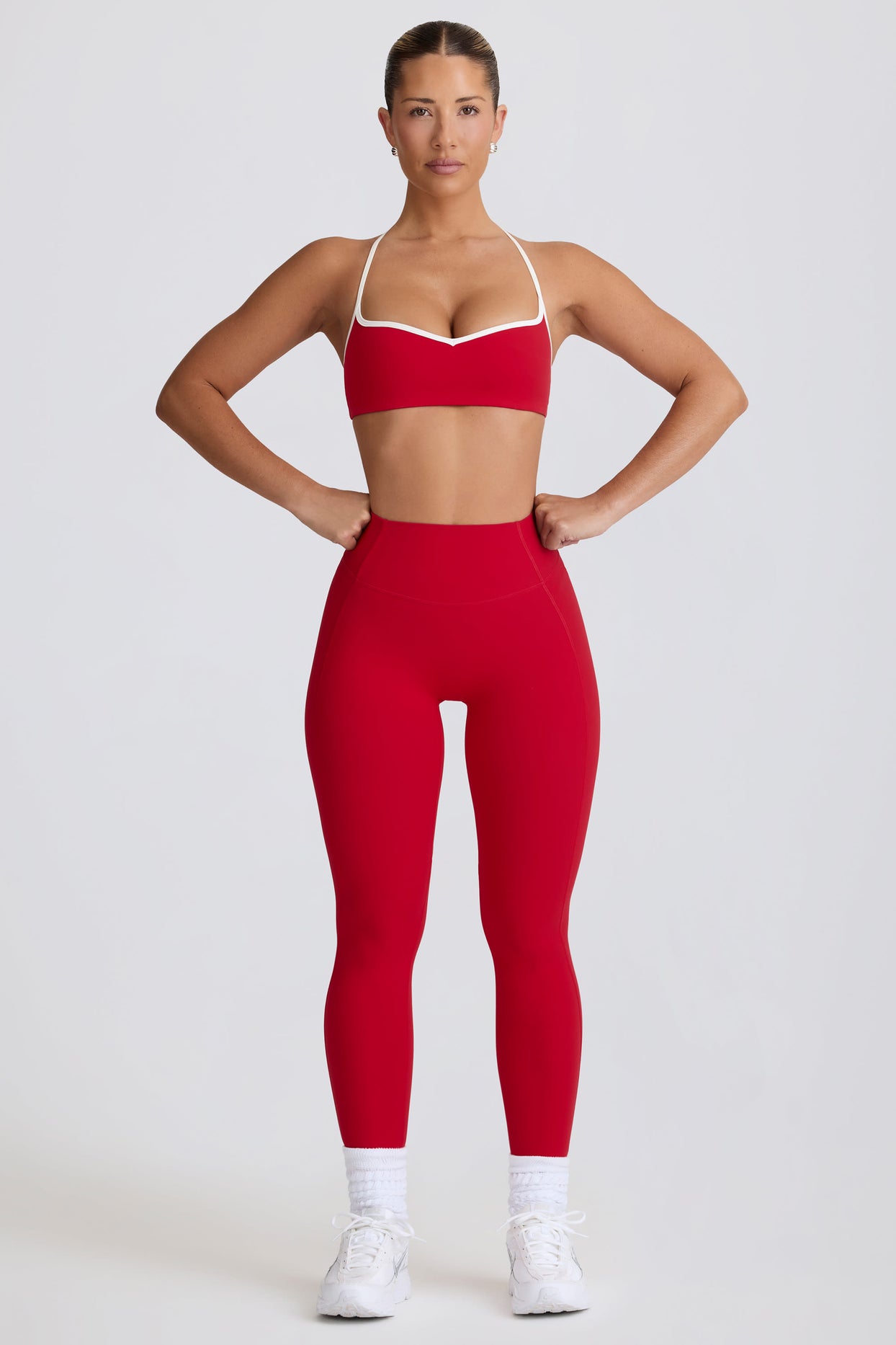 Soft Active Mid-Rise Leggings in Hot Red - 8