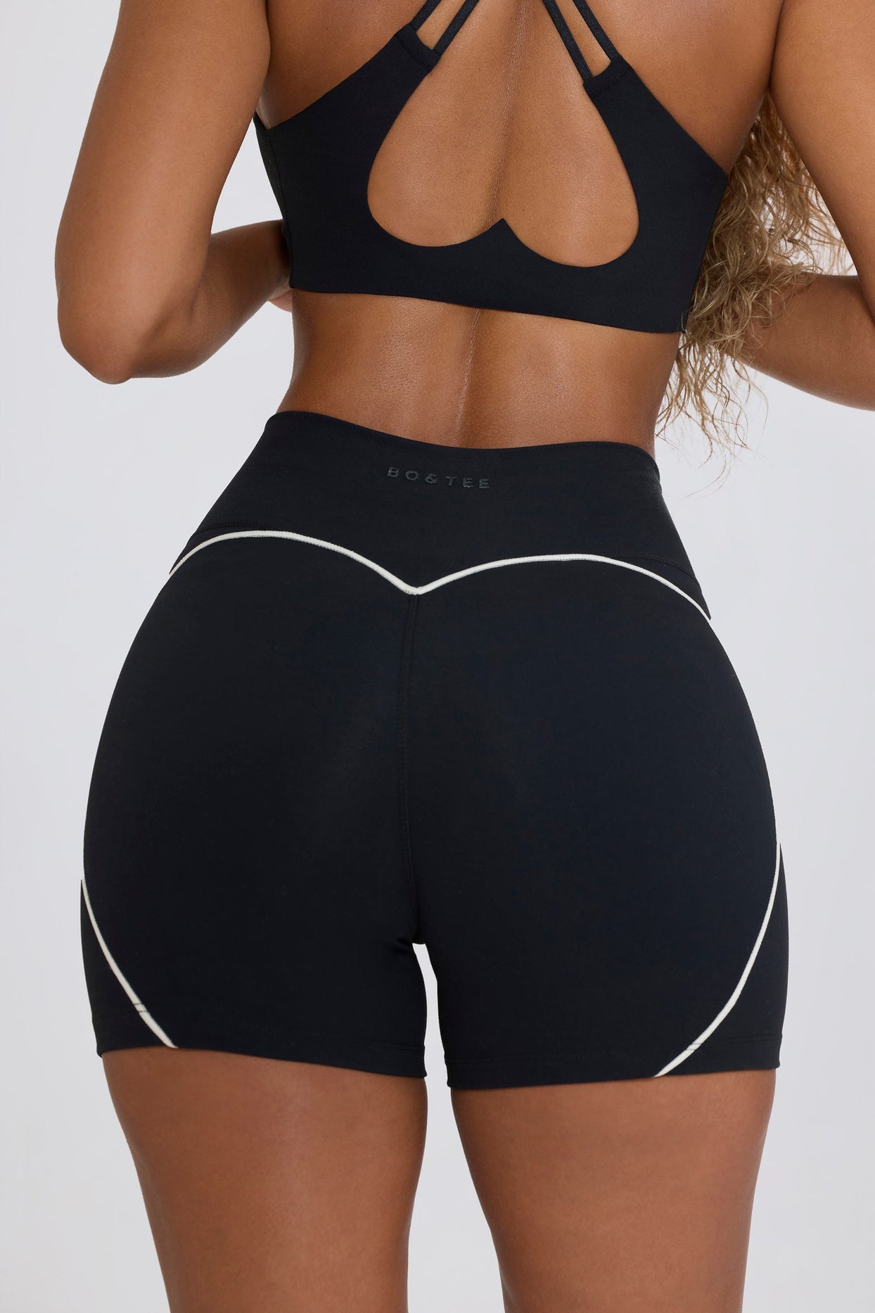 Soft Active Mini Shorts in Black - 4