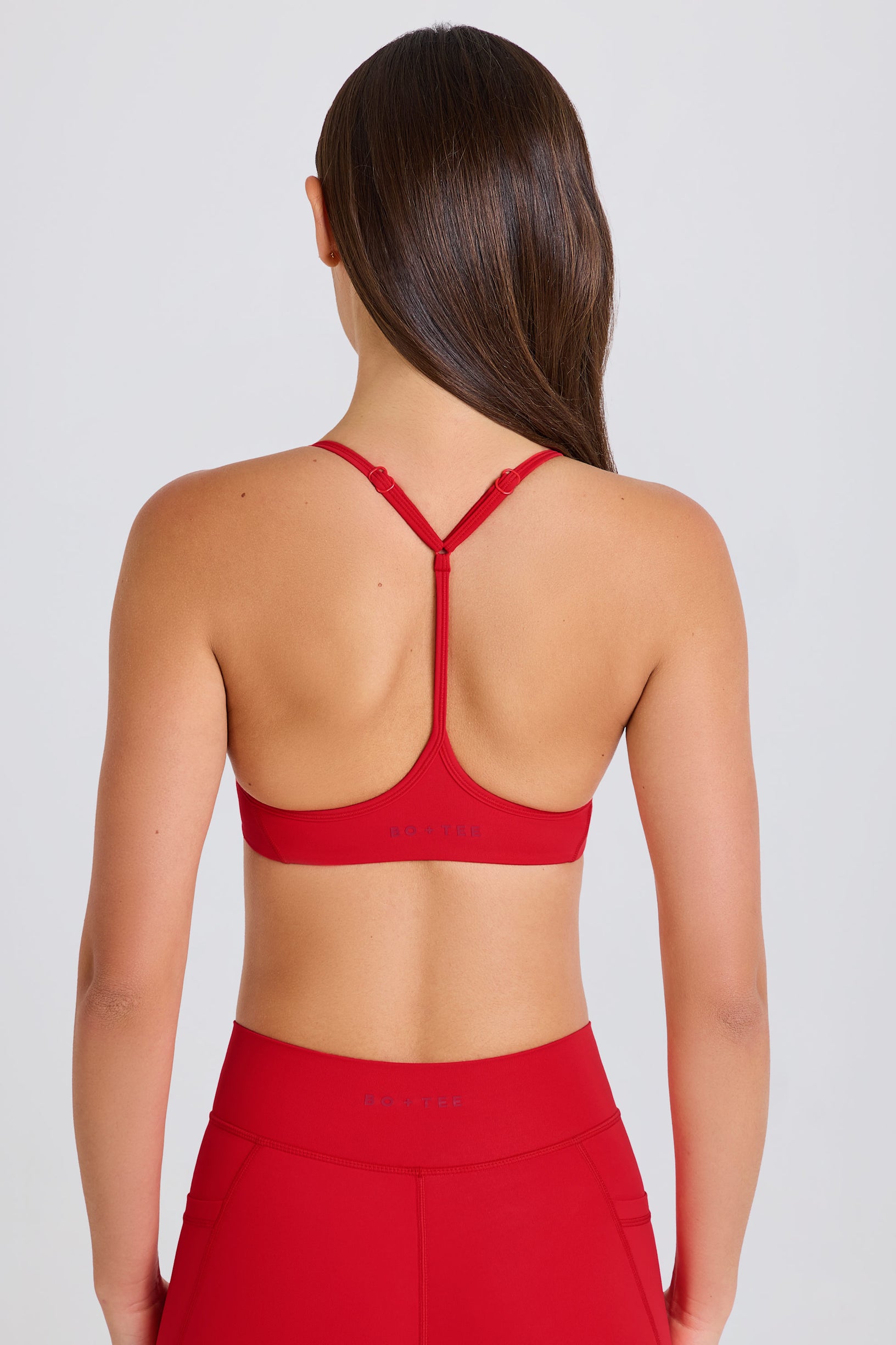 Soft Active Racerback Sports Bra in Strawberry - 2