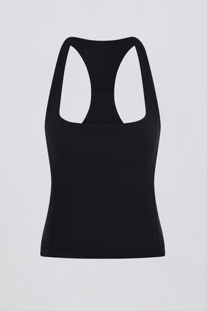 Soft Active Racerback Tank Top in Black