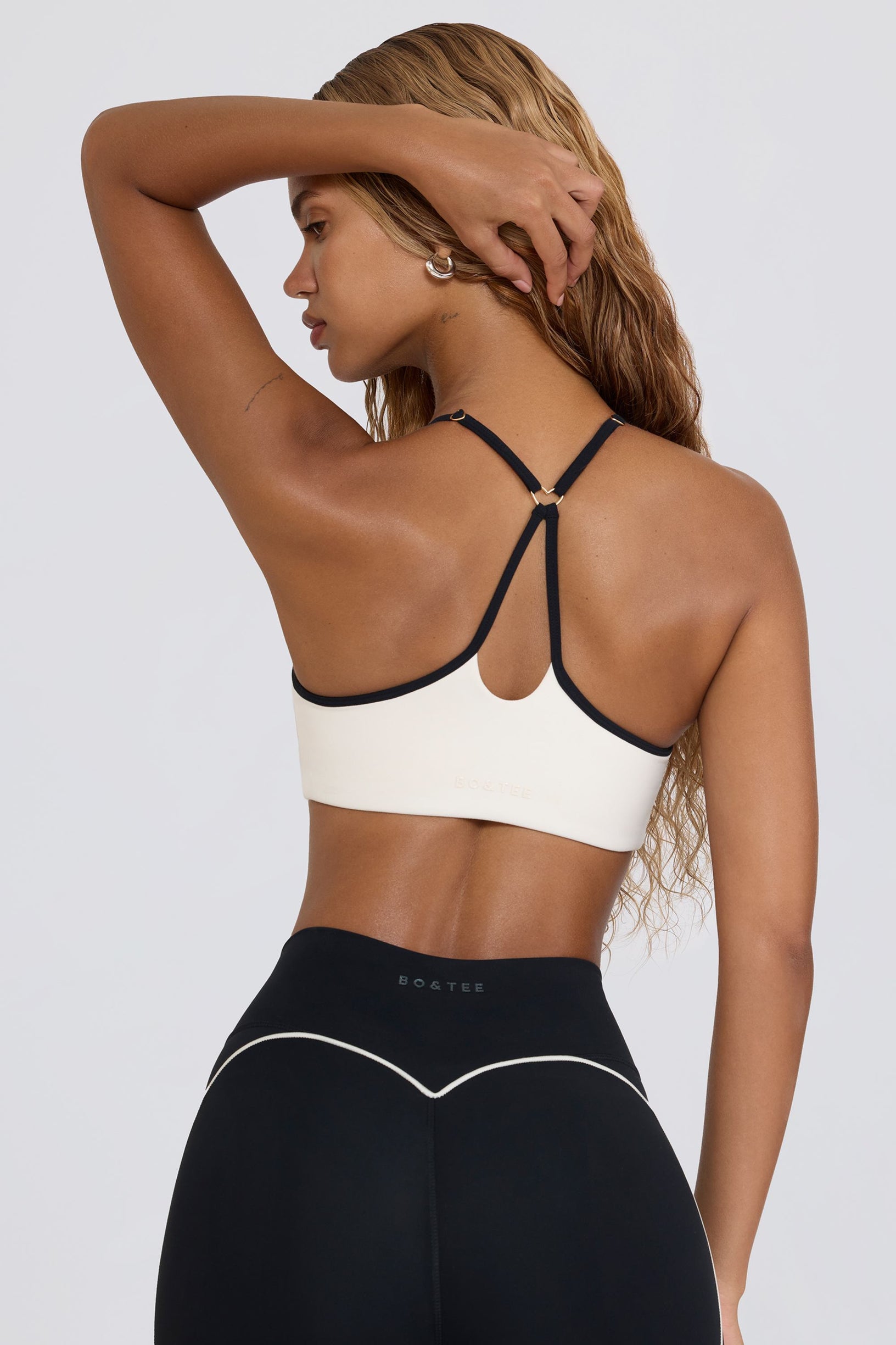 Soft Active Sweetheart-Neck Sports Bra in White - 2