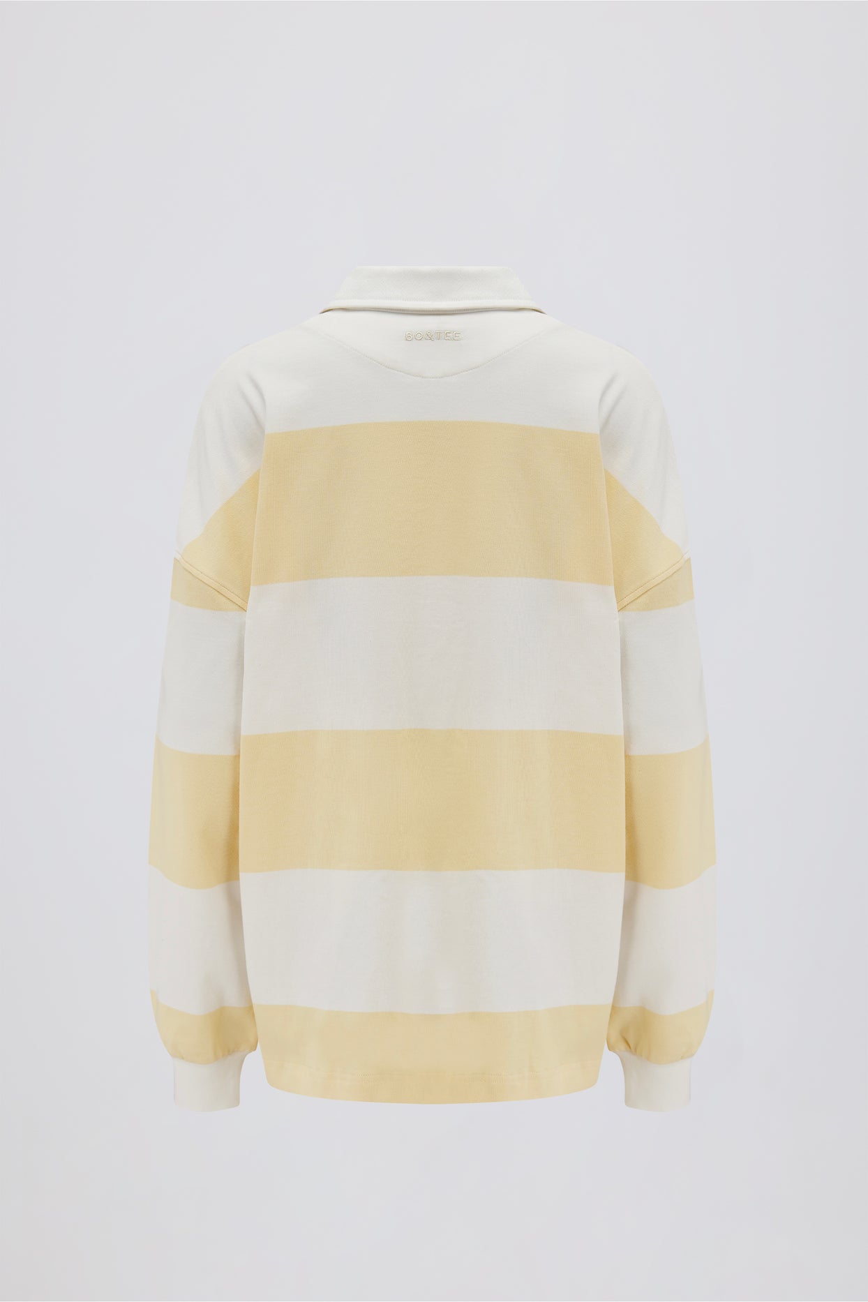 Striped Oversized Long-Sleeve T-Shirt in Lemon - 3