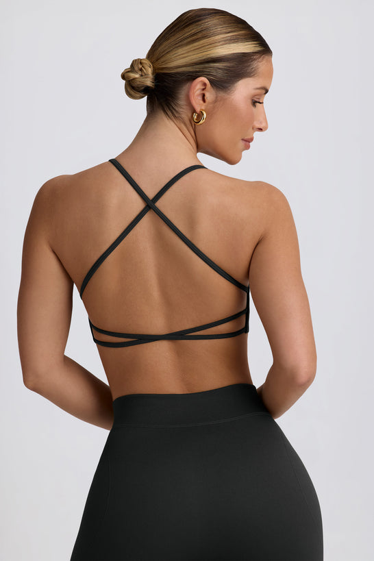 Super Sculpt Seamless Backless Sports Bra in Ash