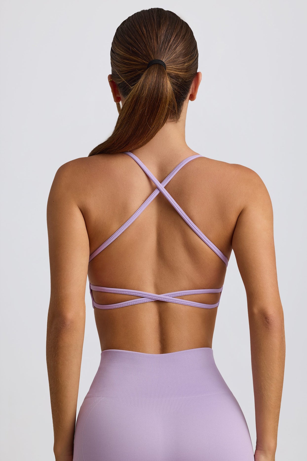 Super Sculpt Seamless Backless Sports Bra in Lavender - 2