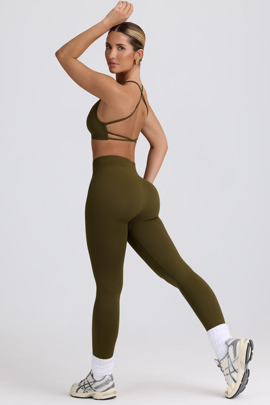 Super Sculpt Seamless High-Waist Leggings in Dark Green