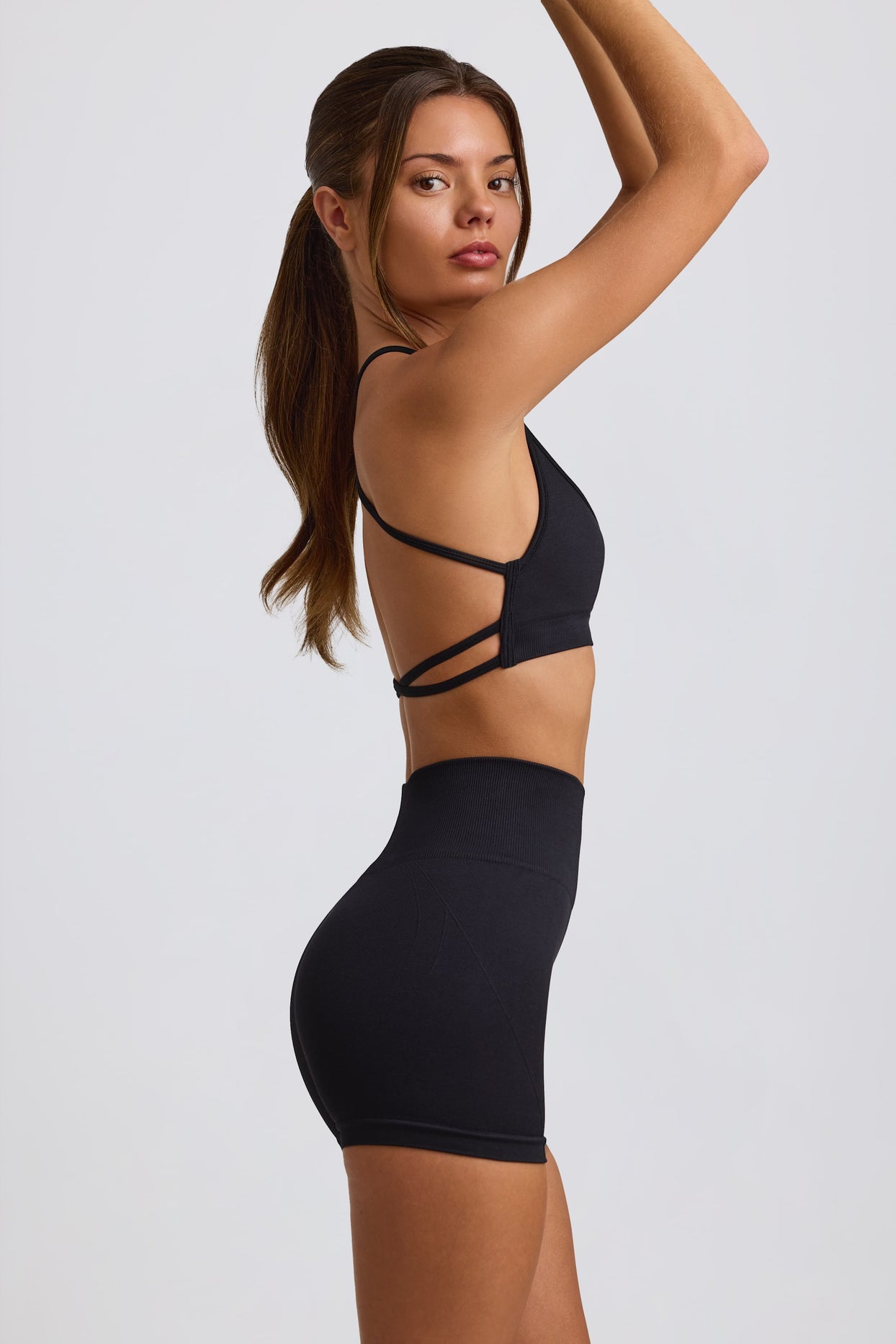 Super Sculpt Seamless Mini Shorts in Black - 3