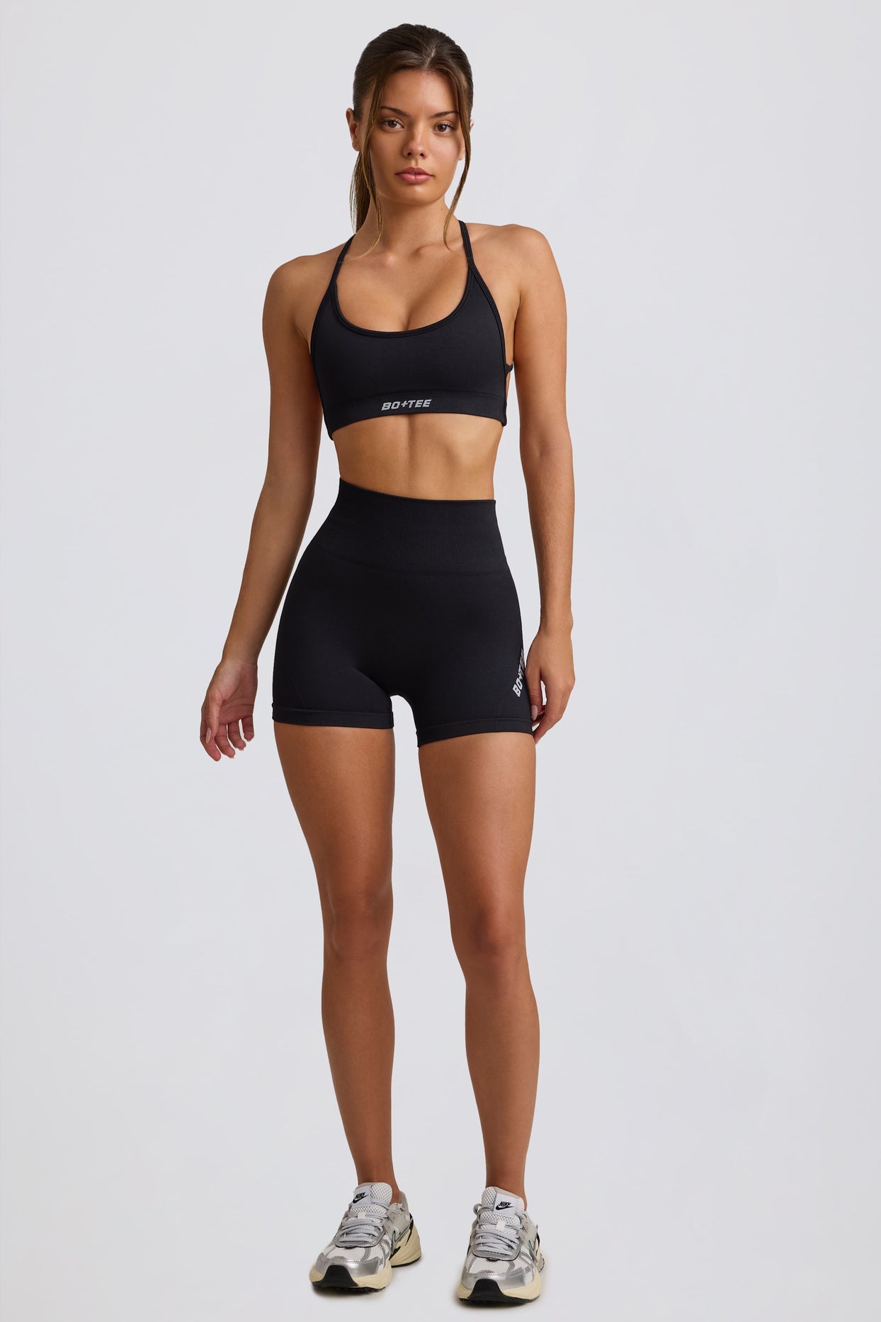 Super Sculpt Seamless Mini Shorts in Black - 4