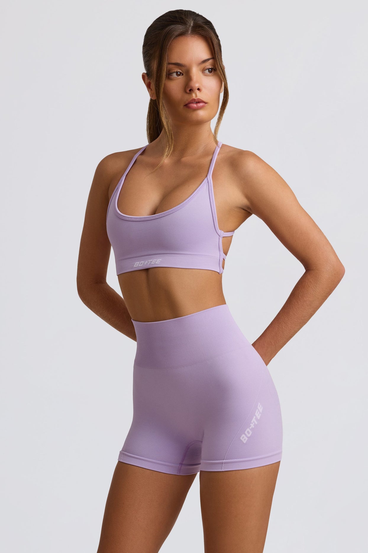 Super Sculpt Seamless Mini Shorts in Lavender - 3