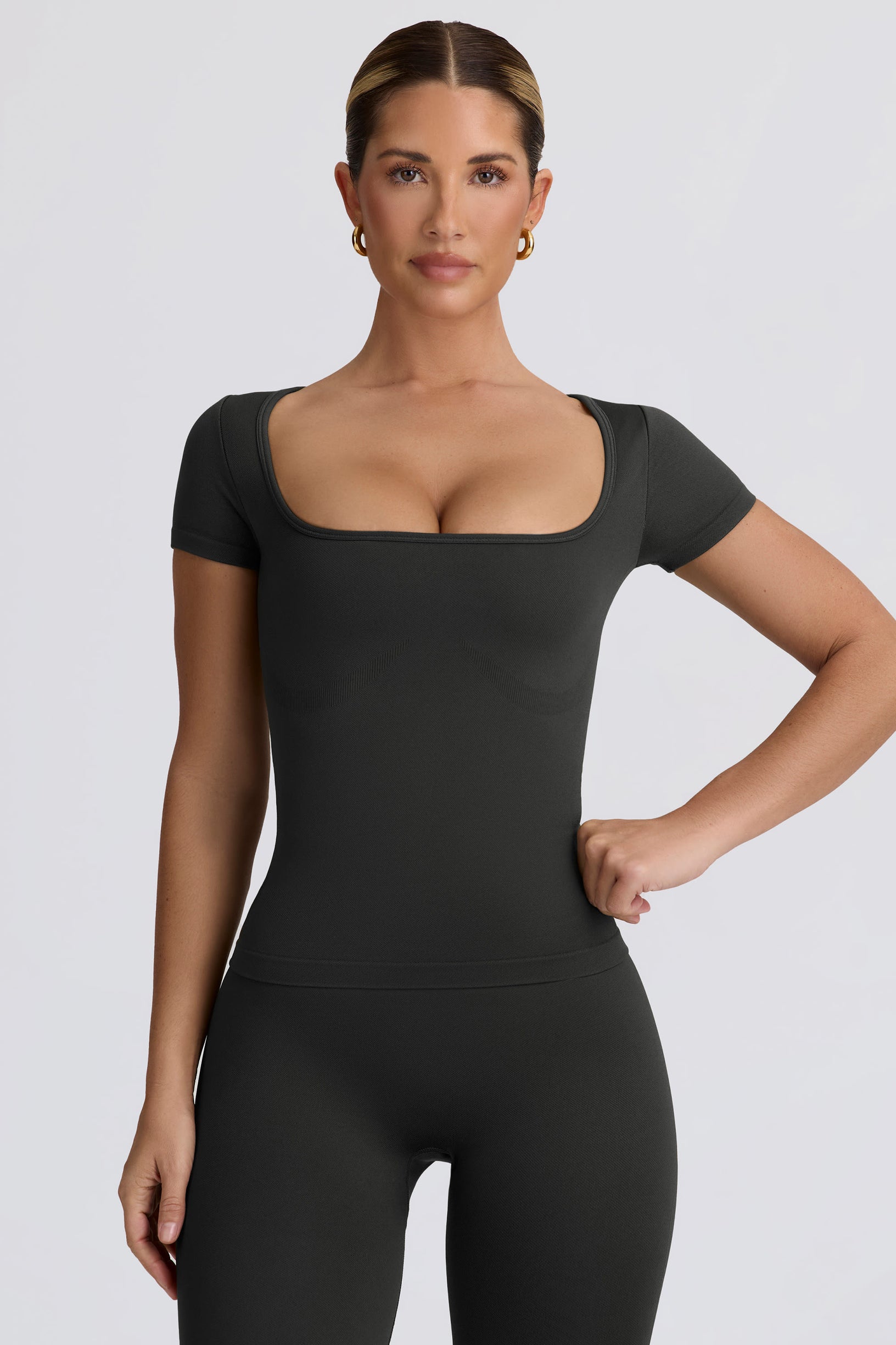 Super Sculpt Seamless T-Shirt in Ash - 1