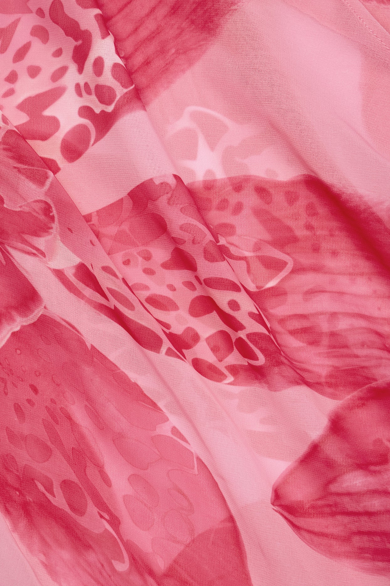 Cowl-Neck Hardware-Detail Maxi Dress in Pink Orchid Print - 6