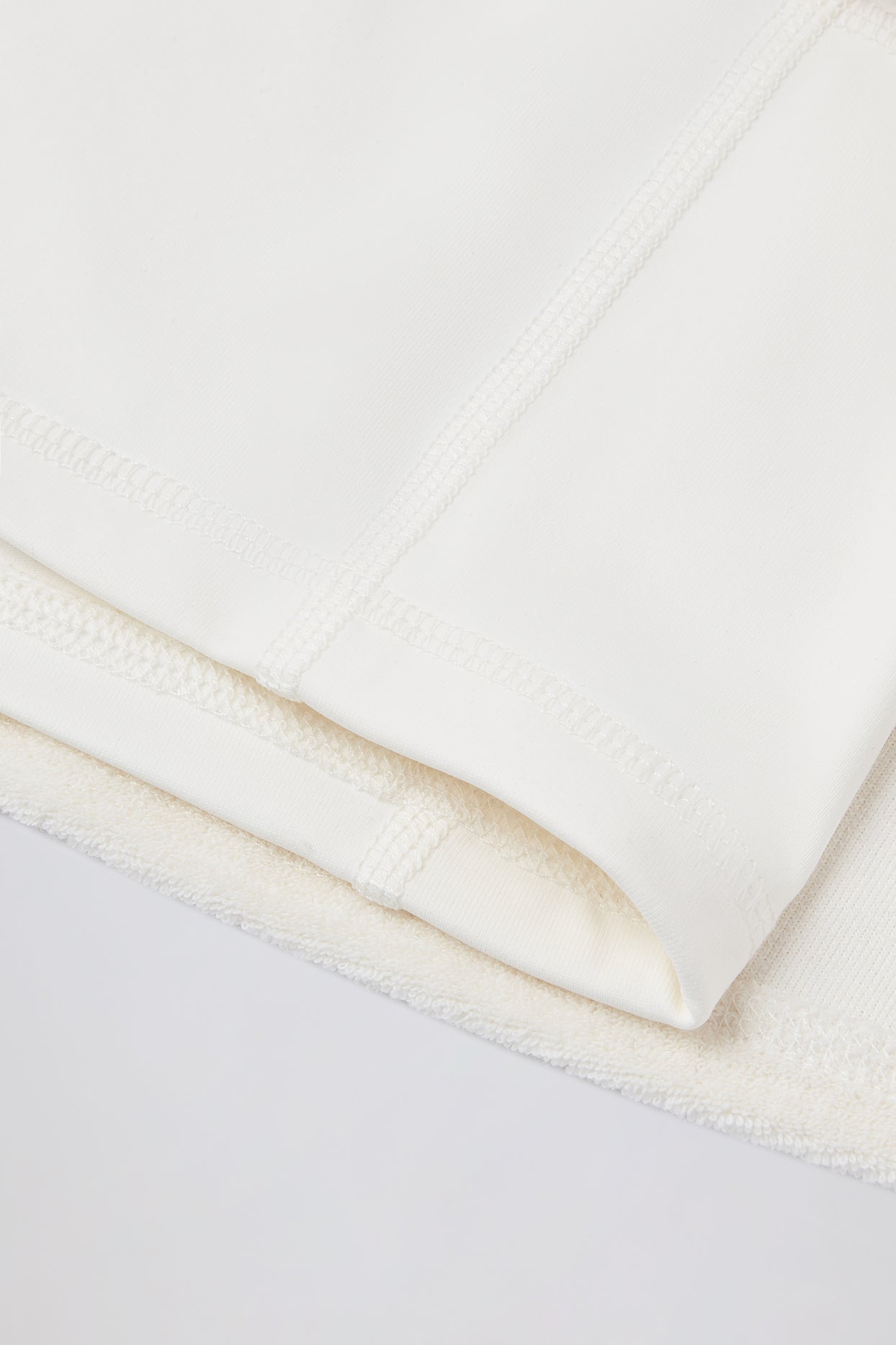Terry Towelling Mid-Rise Skort in Ivory - 6