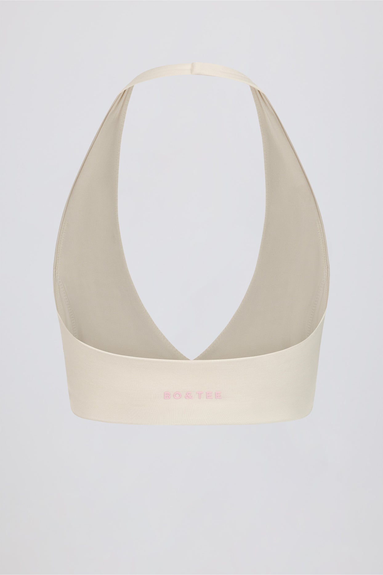 Brushed Jersey V-Neck Sports Bra in Vanilla - 6
