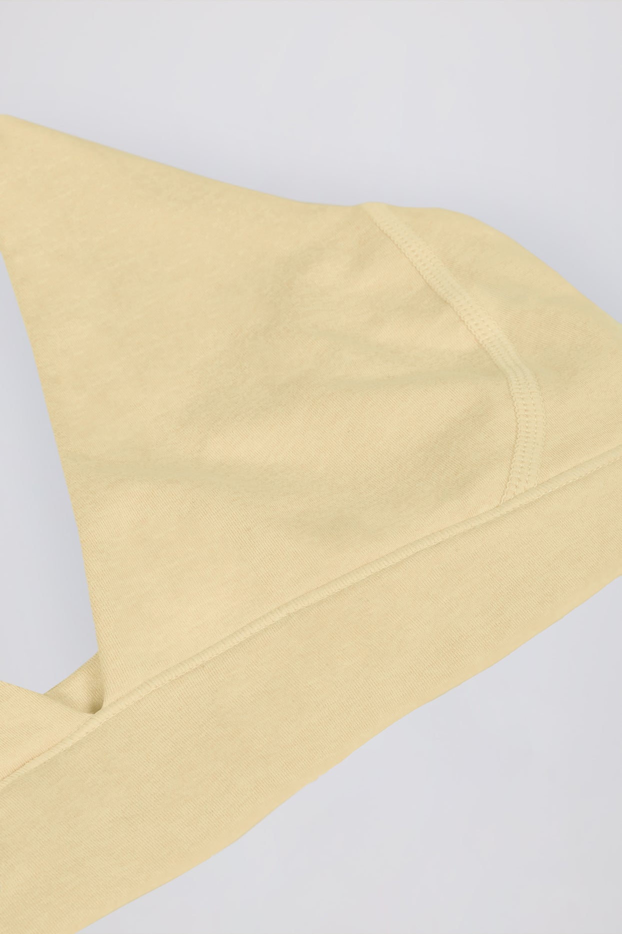 Brushed Jersey V-Neck Sports Bra in Lemon Marl - 7