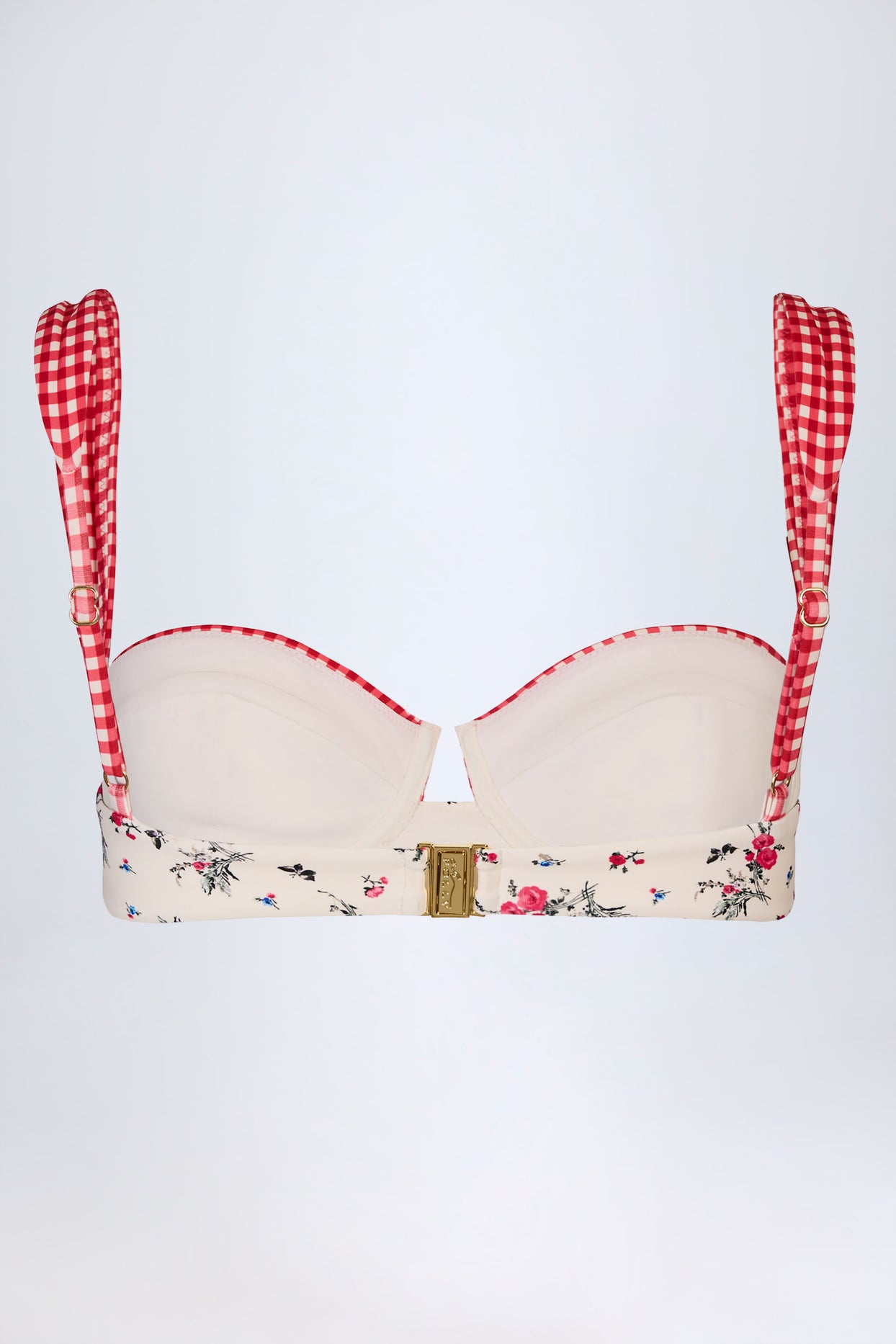 Underwired Balconette Bikini Top in Red Floral - 5