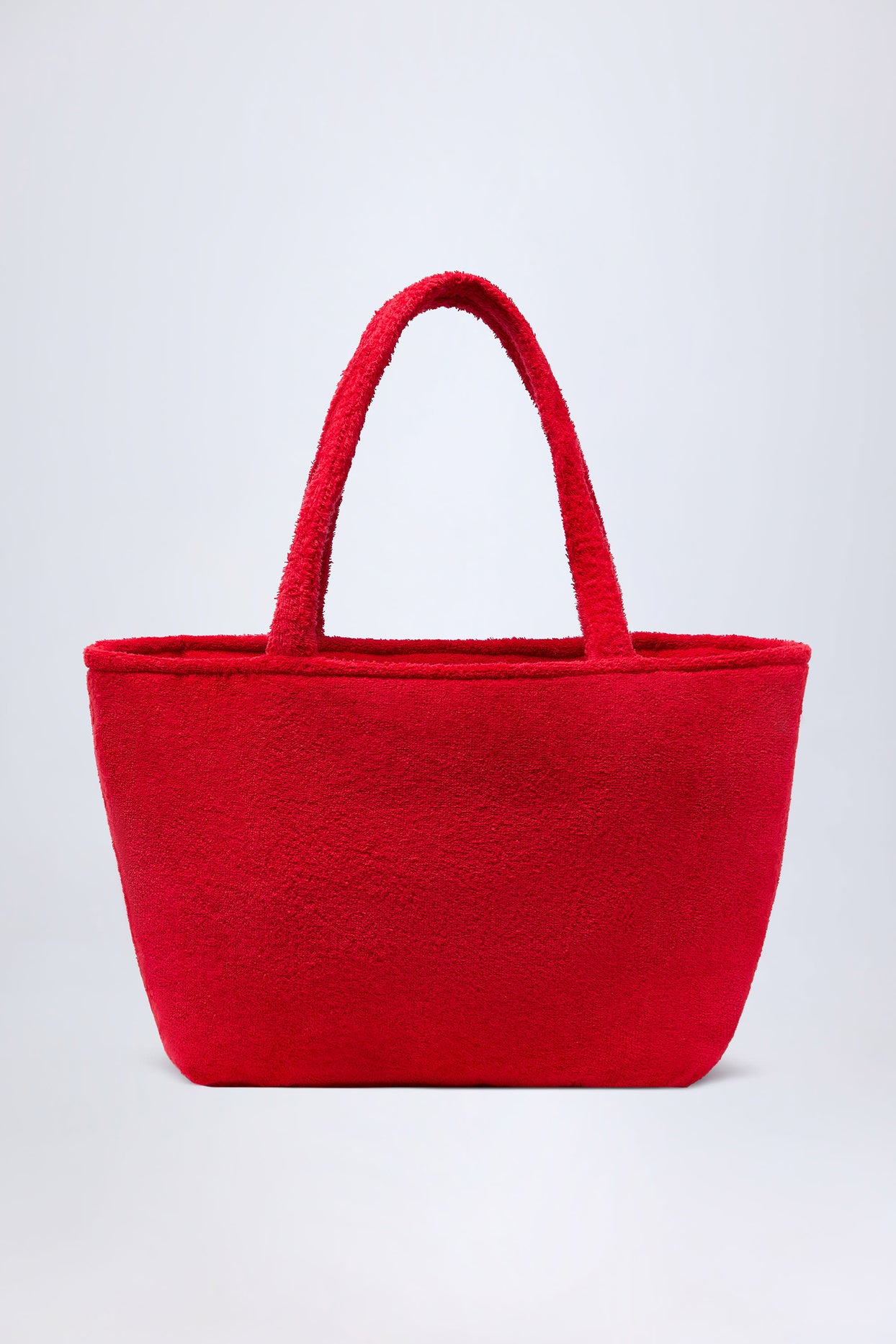 Towelling Tote Bag in Fiery Red - 4