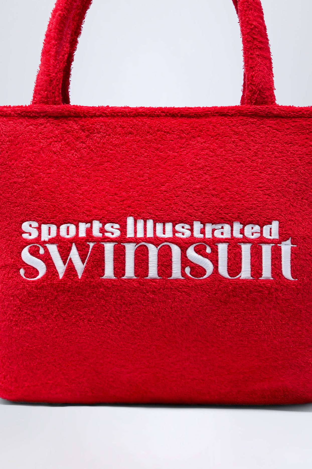 Towelling Tote Bag in Fiery Red - 6