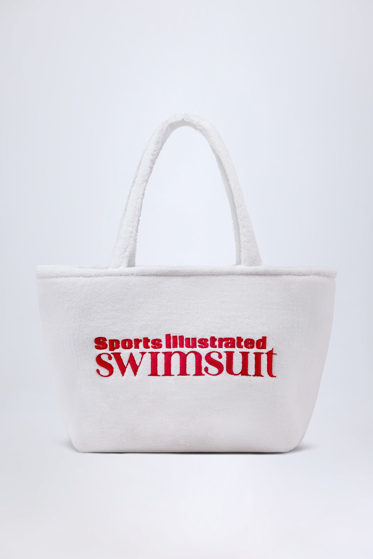 Towelling Tote Bag in White - 2
