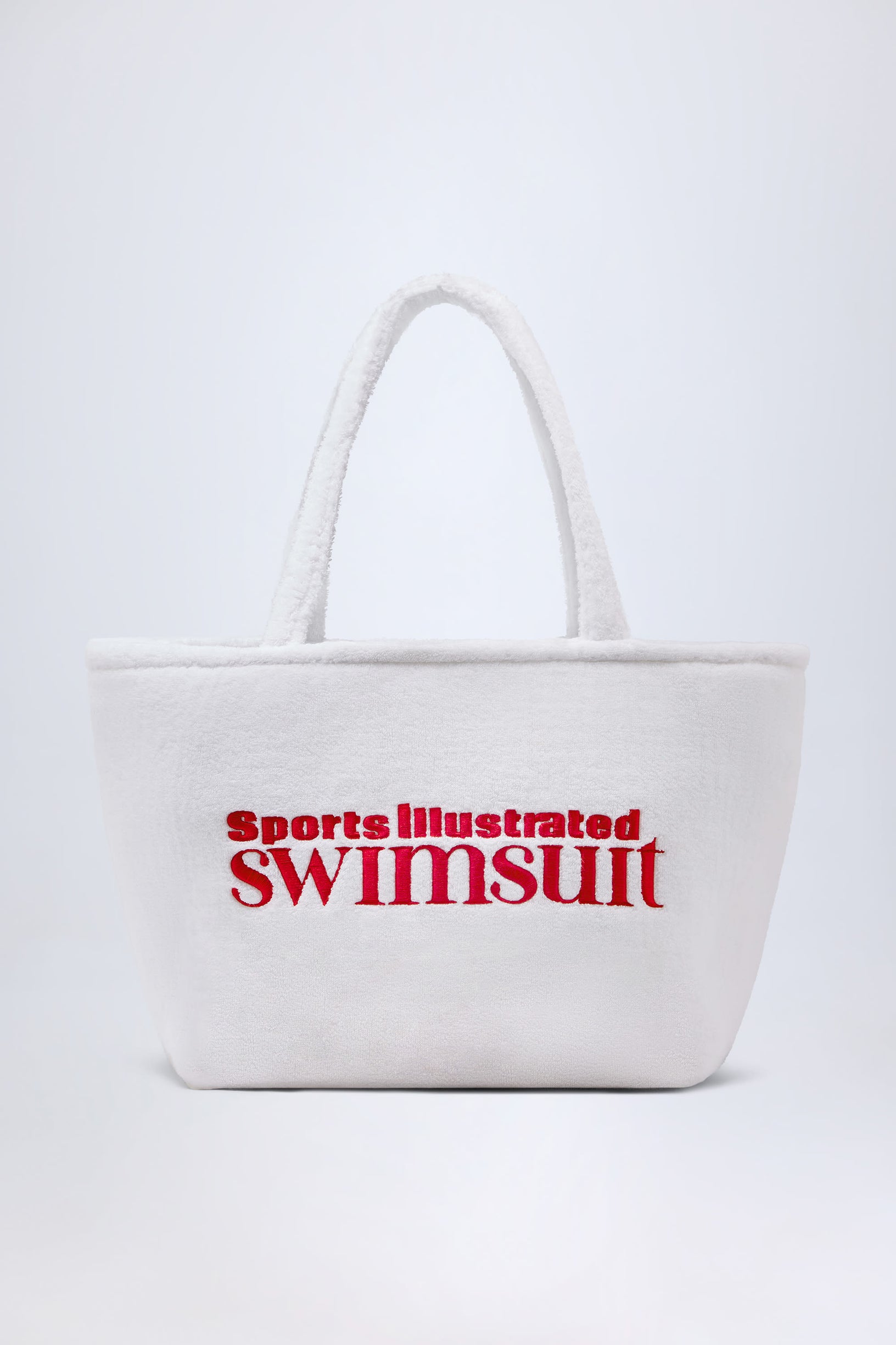 Towelling Tote Bag in White - 2