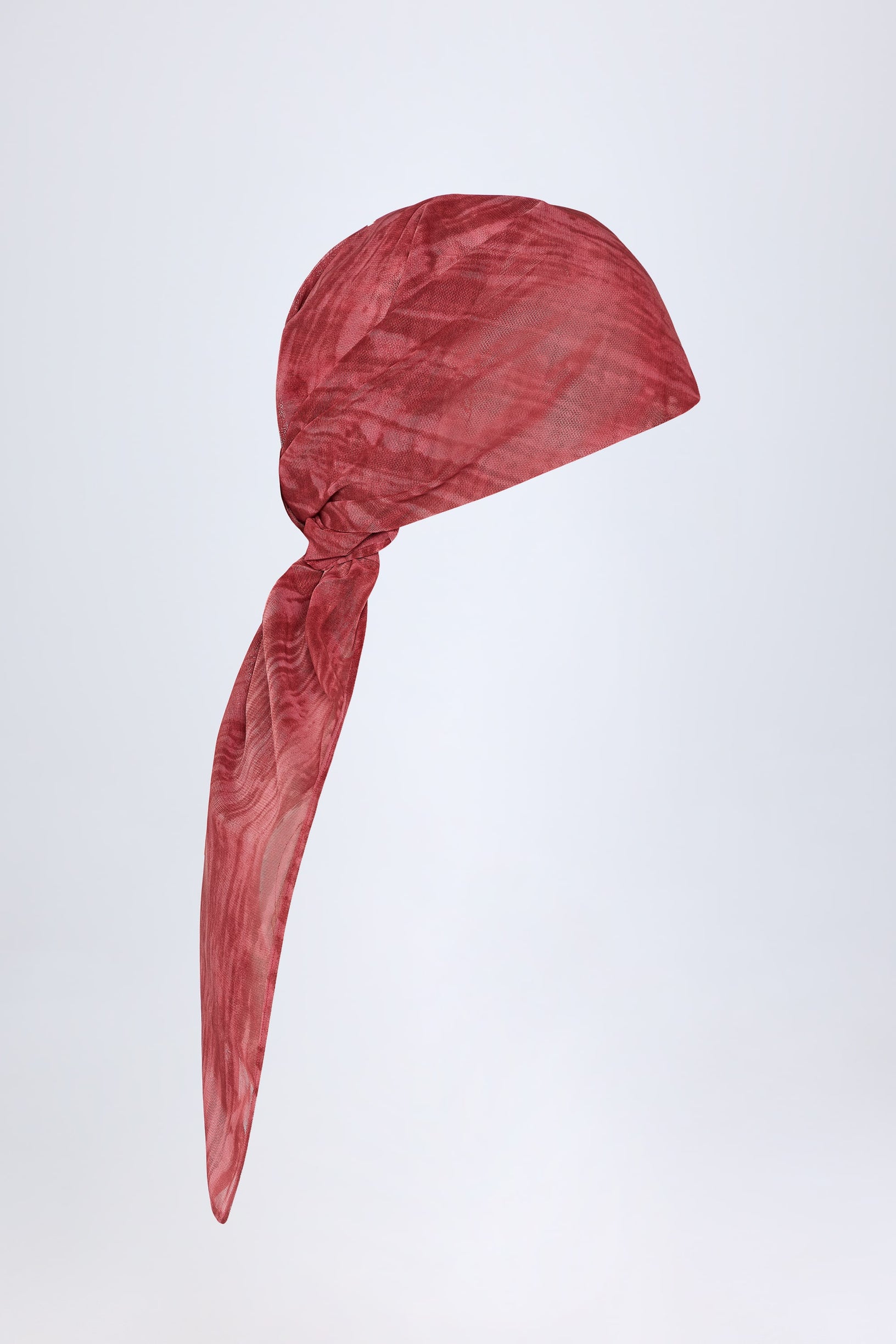 Headscarf in Red Print - 1