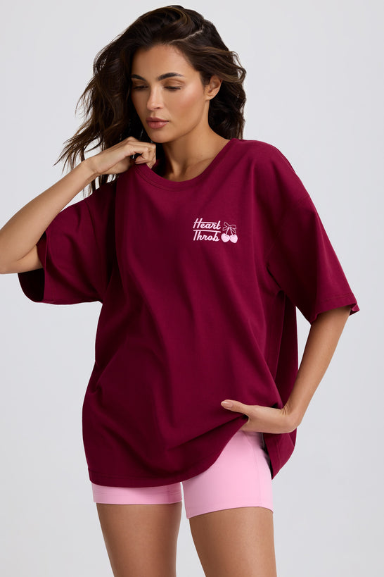 Oversized T-Shirt in Burgundy