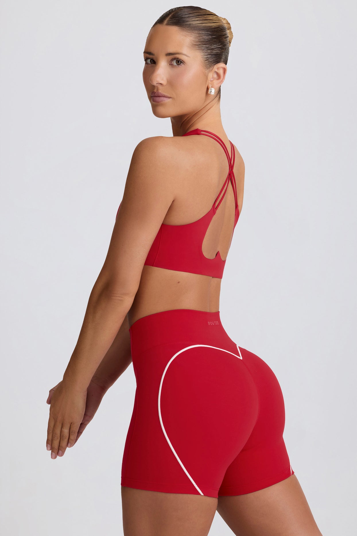 Soft Active Mini Shorts in Hot Red - 1