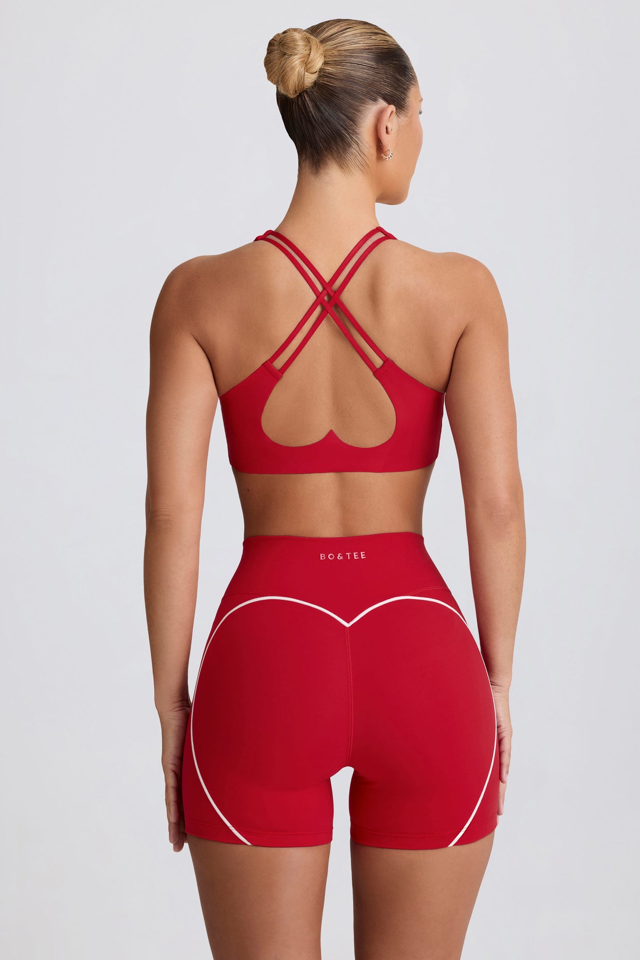 Soft Active Mini Shorts in Hot Red - 2