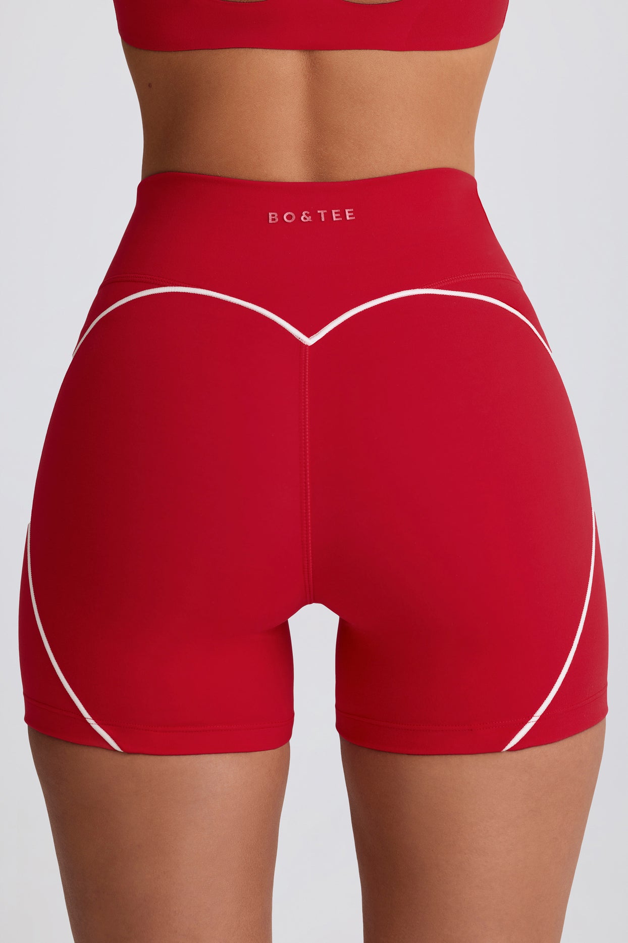 Soft Active Mini Shorts in Hot Red - 4