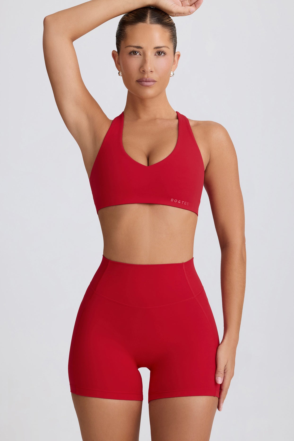Soft Active Mini Shorts in Hot Red - 5