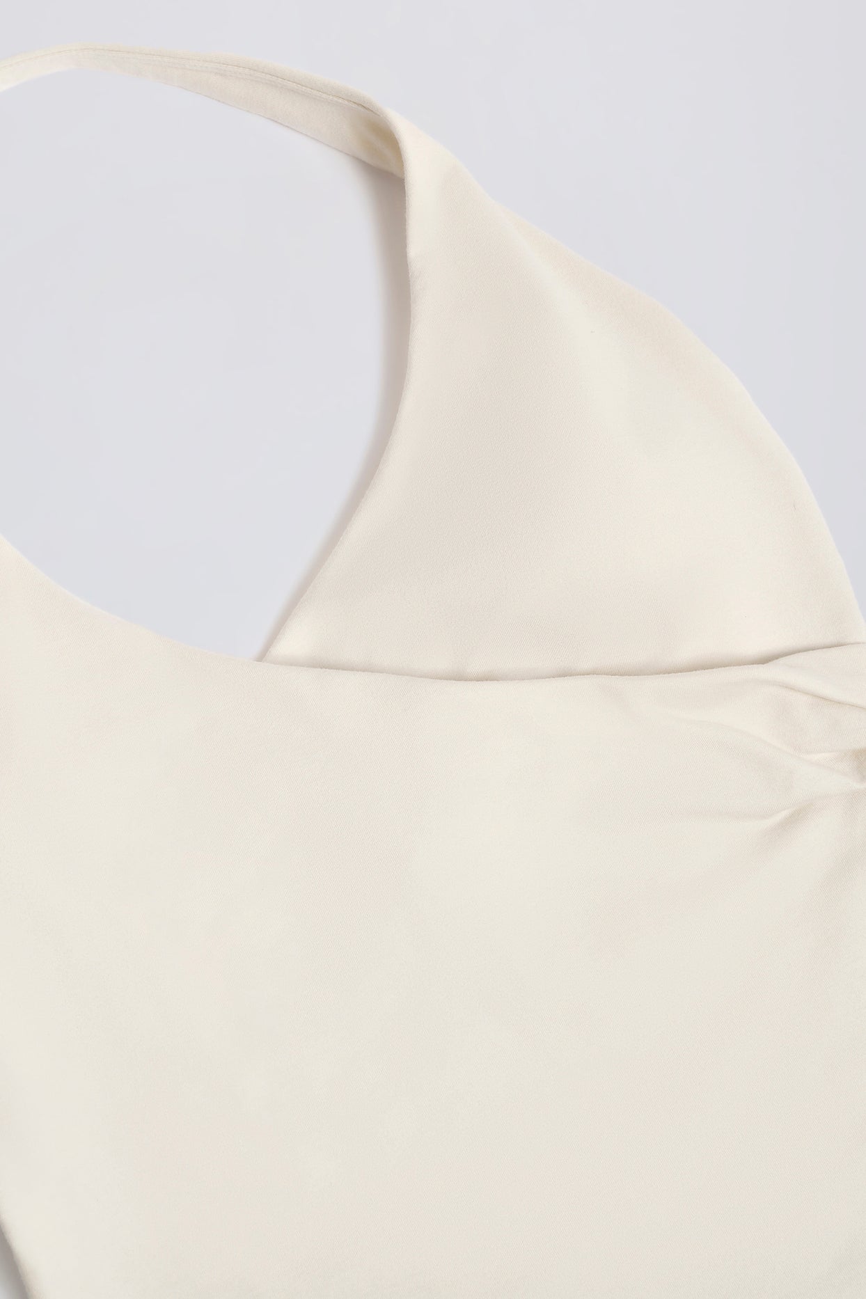 Halterneck Open-Back Tank Top in Vanilla - 8